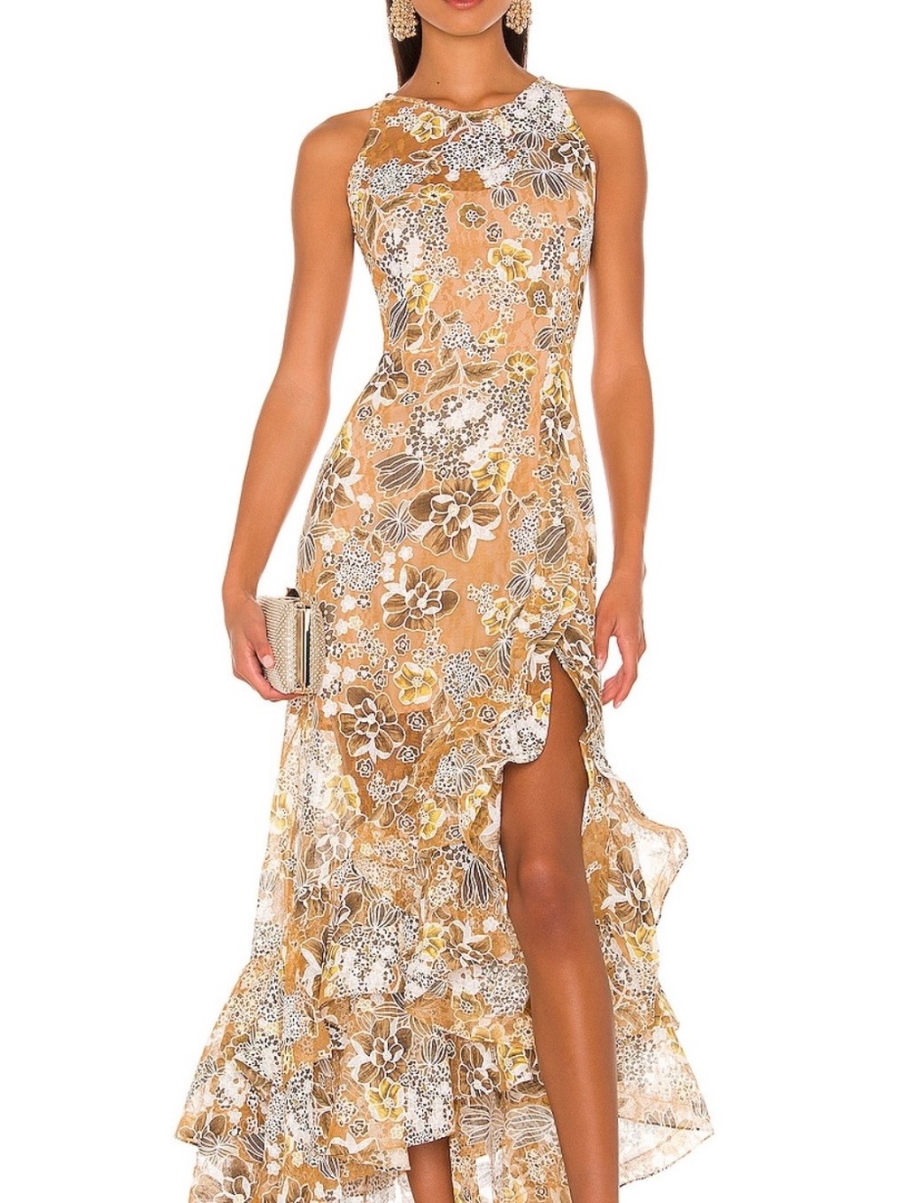 Sicilia Ruffle Dress in Multi Bronx and Banco